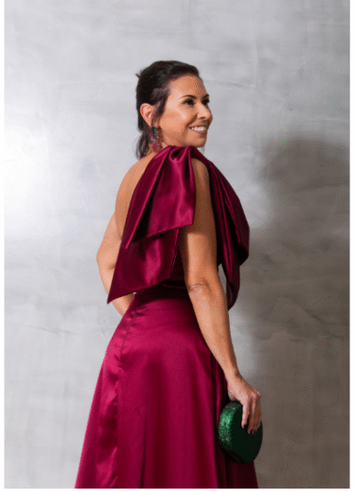 Vestido Marsala Laço - Imagem 2