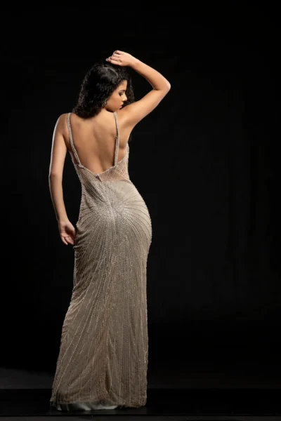 Vestido Prata Bordado Raio - Imagem 2
