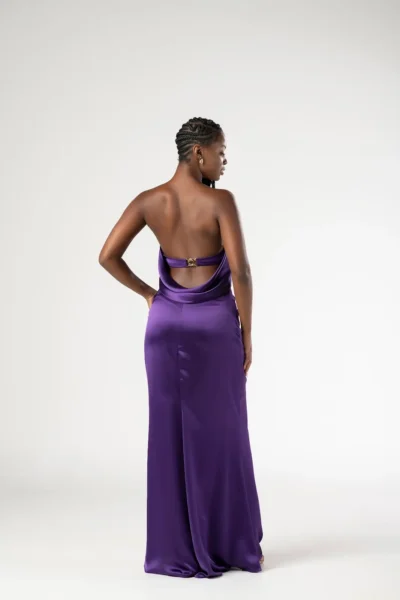 Vestido Roxo Fecho Metal Costas TQC - Imagem 2