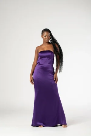 Vestido Roxo Fecho Metal Costas TQC