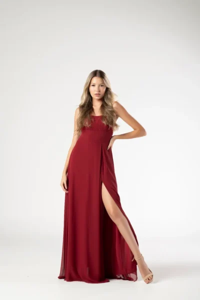 Vestido Marsala Alcinha