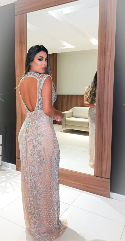 Vestido Premium - Prata Decote Costas - Imagem 2