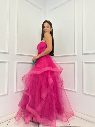 Vestido Tomara - Que - Caia Pink Tule - Imagem 2