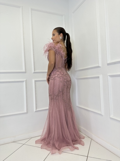 Vestido Rose Plumas - Imagem 2