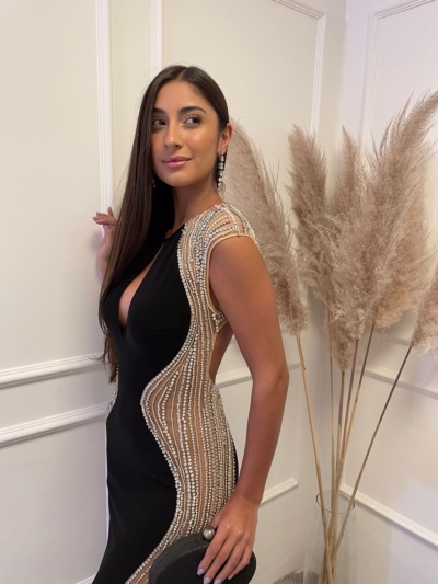 Jovani Preto Bordado na Lateral - Imagem 3