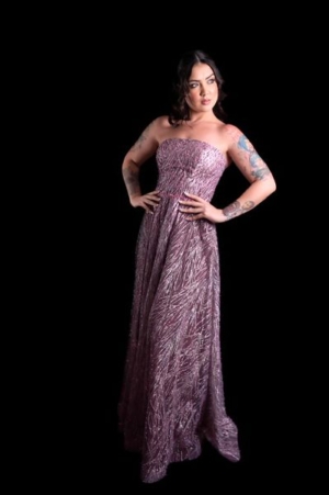 TQC Roxo Uva Brilho Com Pouco Bordado