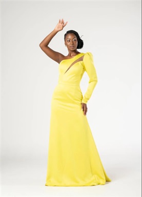 Longo Amarelo Manga Única Sereia