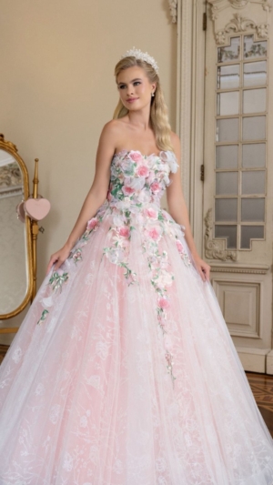 Longo Rosa Bordado Saia Em Tule E Glitter